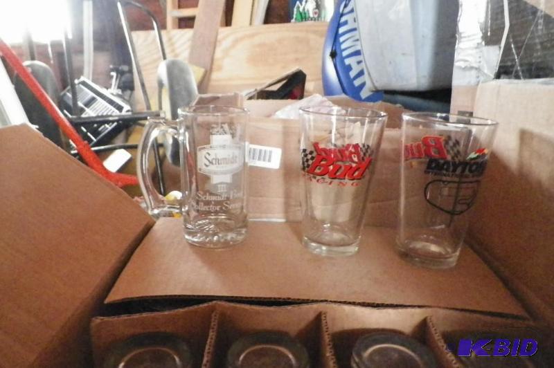 lot 15 image: 2 Dozen Bar glasses including several Bud racing glasses