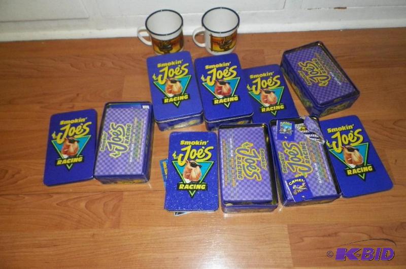 lot 51 image: Camel Tin Cups and Matches - 2 tins are empty