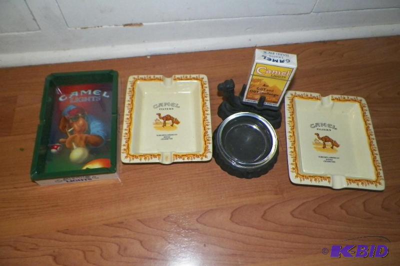 lot 54 image: Camel Ashtray and Cigarette Holder - CIGZRETTES ARE NOT INCLUDED