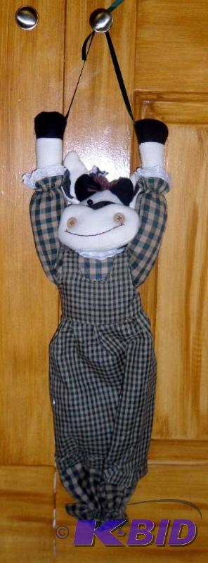 lot 137 image: Drawstring Country Cow Bag Holder