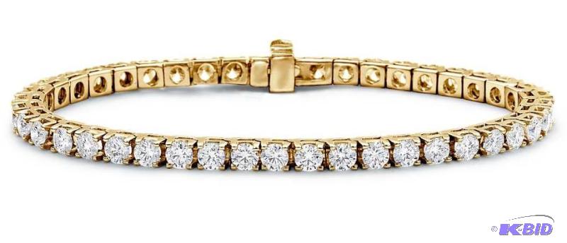 lot 25 image: Stunning Brand New Crystal and Gold Tennis Bracelet