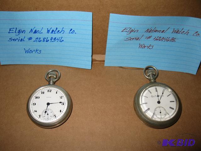 Elgin Watches, qty 2, Elgin National Watch Co...