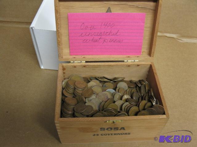 Over 1400 unsearched wheat pennies...