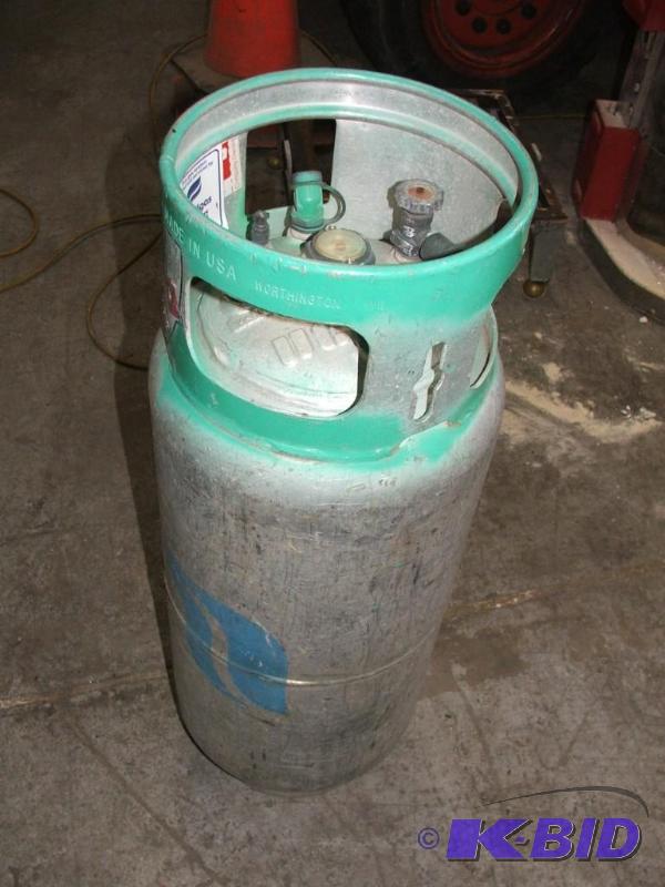 One aluminum 44lb forklift propane tank...