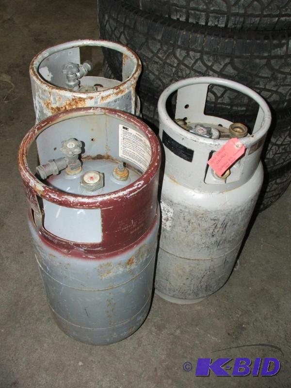 Three 33lb forklift propane tanks...
