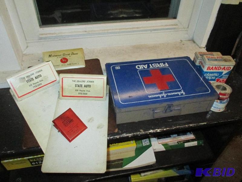 First Aid kit and clip boards