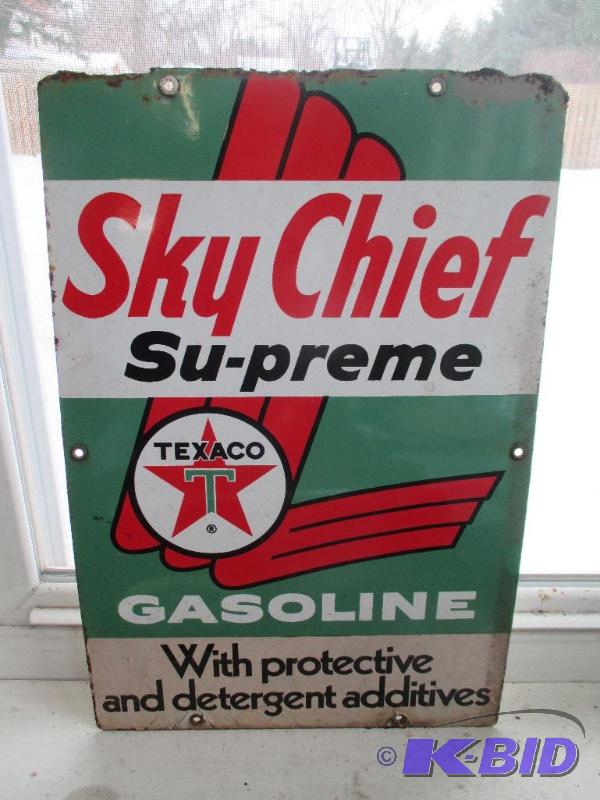 Sky Chief Metal Sign
