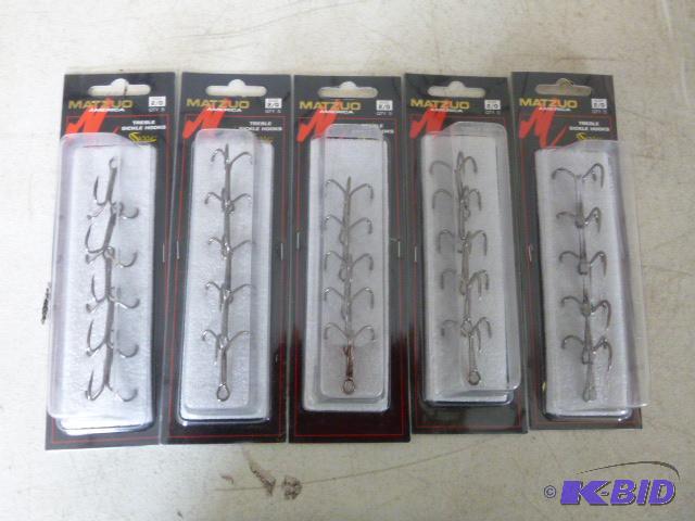 Five Packs of Matzuo Treble Hooks 5 per pack,...