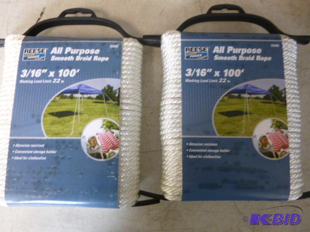 Two Spools of Reese Smooth Braid Rope 316&qu...