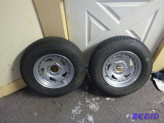 Two Run Tires ST 17580-R13, 5 hole rims, for...