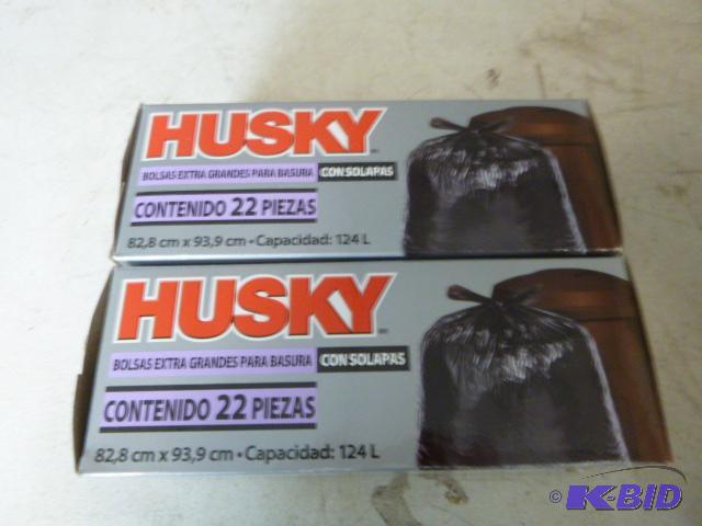 Two Boxes of Husky 33 Gallon Trash Bags With ...