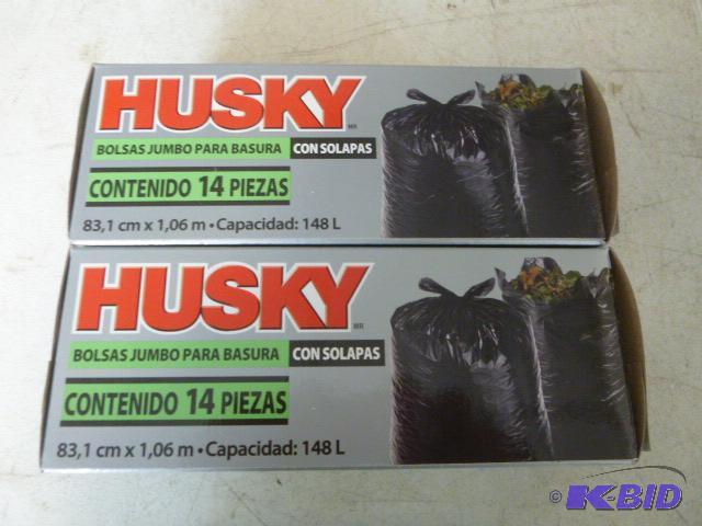 Two Boxes of Husky 39 Gallon Trash Bags With ...