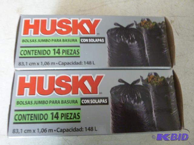 Two Boxes of Husky 39 Gallon Trash Bags With ...