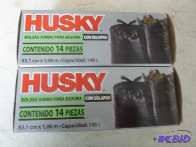 Two Boxes of Husky 39 Gallon Trash Bags With ...