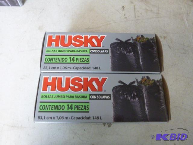 Two Boxes of Husky 39 Gallon Trash Bags With ...