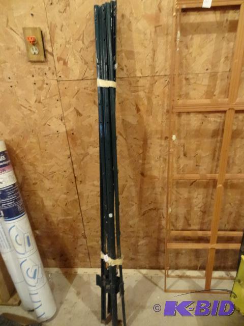 lot 110 image: 60" Metal Fence Posts Qty 6...