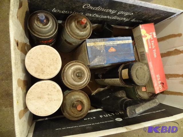 lot 116 image: Misc Paint. Moth Balls. Fast Track Trim Adhes...