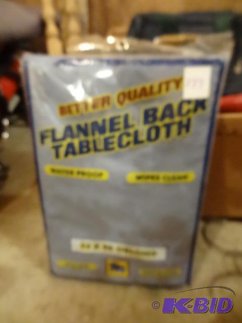 lot 177 image: 52 X 90 Flannel Back Table Cloth...