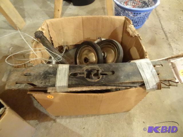 lot 18 image: Misc Parts for John Deere Lawn Tractor. Detha...