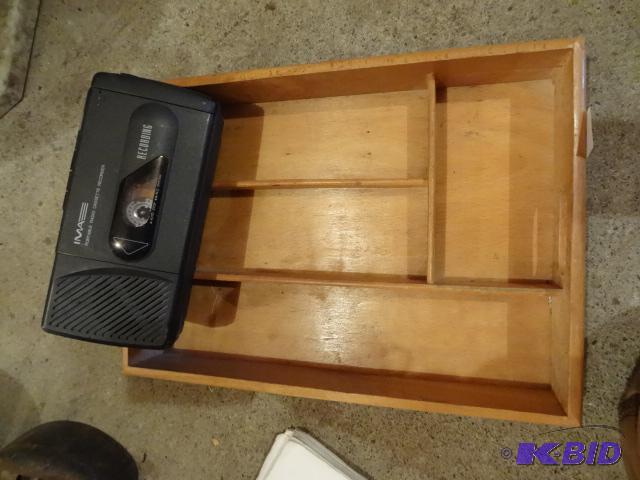 lot 193 image: Wood Utensil Drawer. Portable Radio Cassette ...