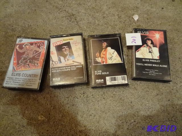 lot 201 image: 4 Elvis Cassette Tapes...
