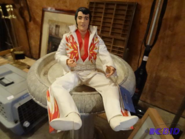 lot 203 image: Elvis Doll. Elvis Framed Picture...