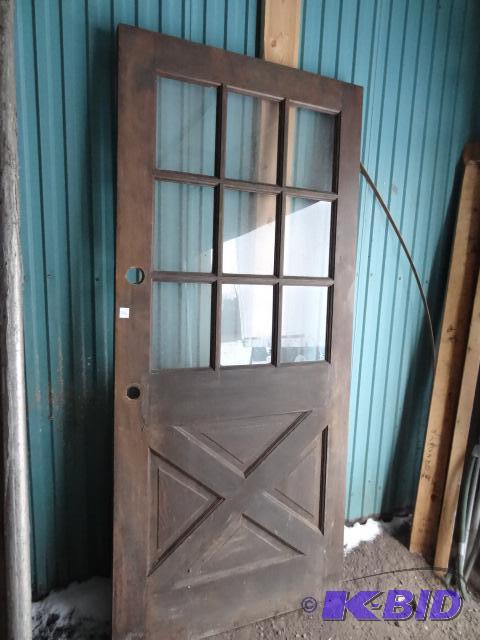 lot 242 image: Wood Oak Door 36 X 80...