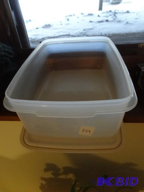 lot 254 image: 33 Cup Rubbermaid Plastic Container with Lid....