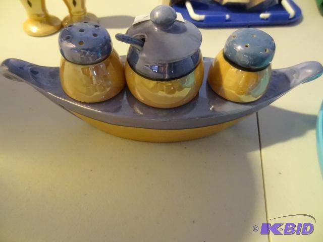 lot 275 image: Sugar and Salt and Pepper in Boat...