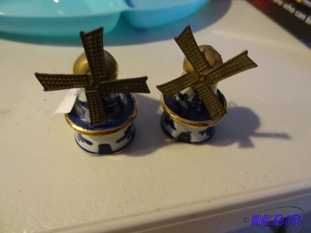 lot 276 image: 2 Miniature Wind Mills from Holland...