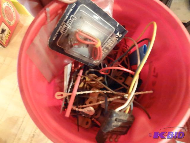 lot 29 image: Can of Nails and Can of Misc Electrical...