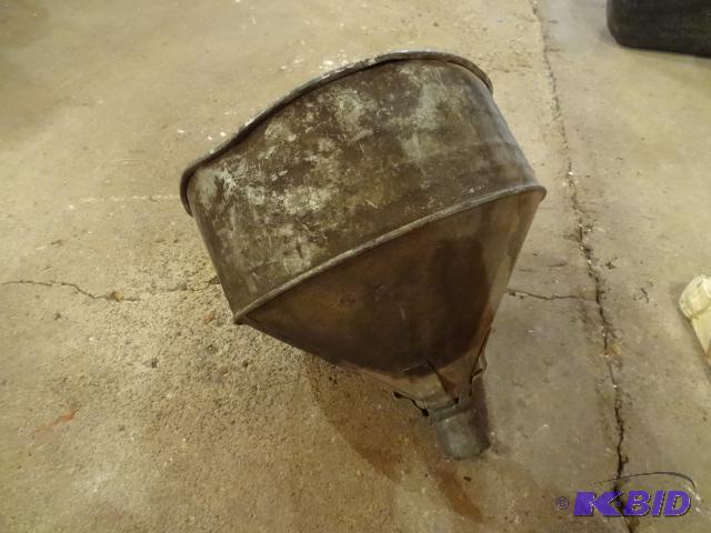lot 86 image: Galvanized Funnels...