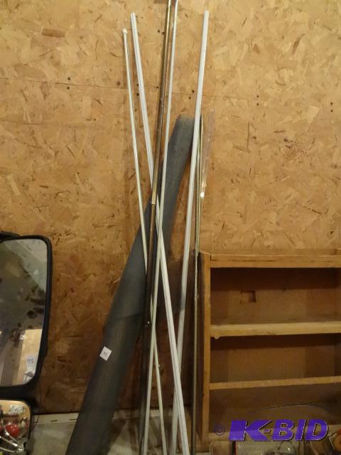lot 96 image: Partial Roll of Screen and Curtain Rods....