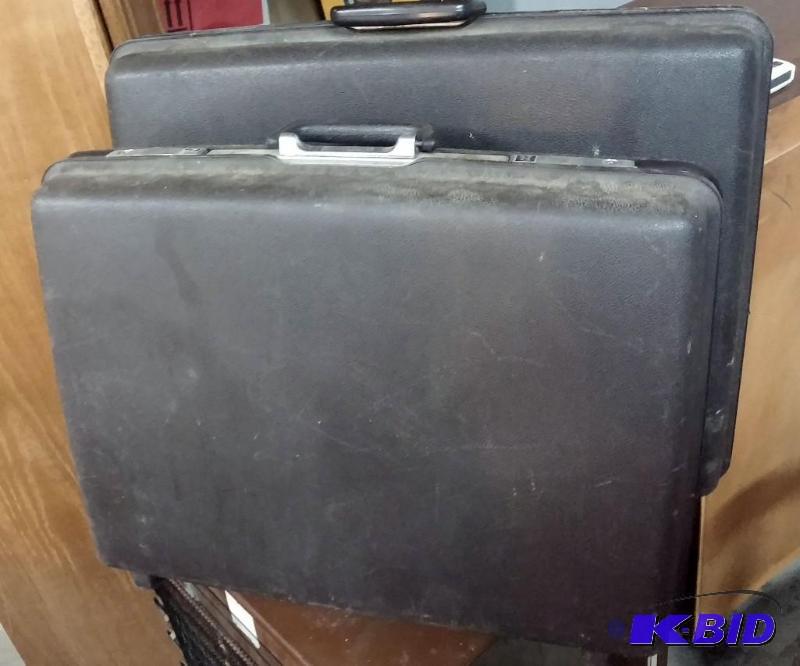 2 Hard Sided Suitcases, not rips or tears...