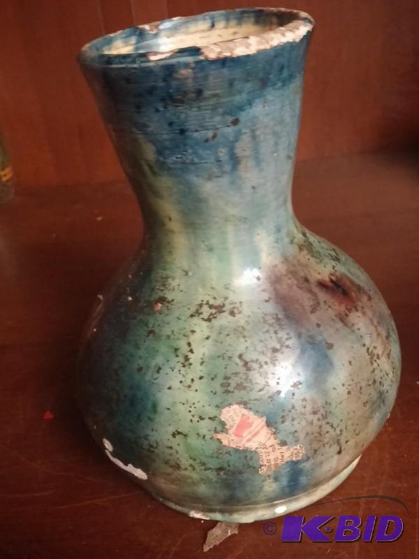 Vintage Stoneware blue vase...