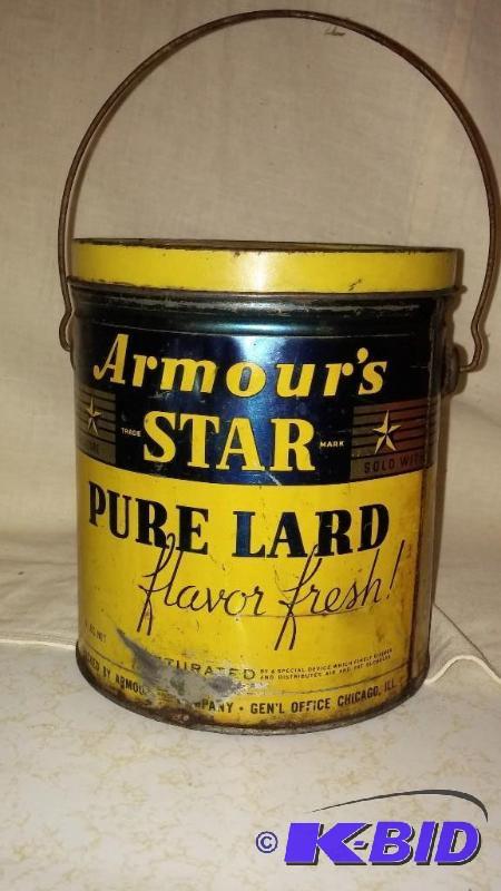 Vintage Armor Star Lard Tin...