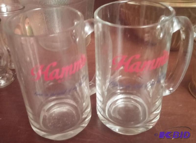 2 Hamms beer mugs...