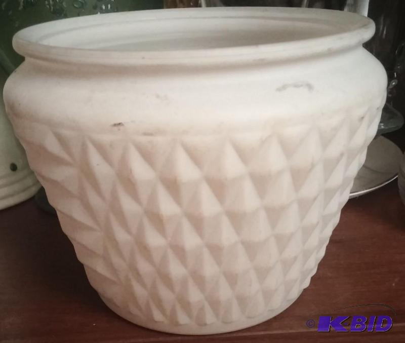 Vintage white glass candy dish...