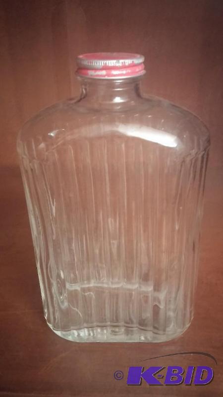 Vintage glass ball jar with metal lid...