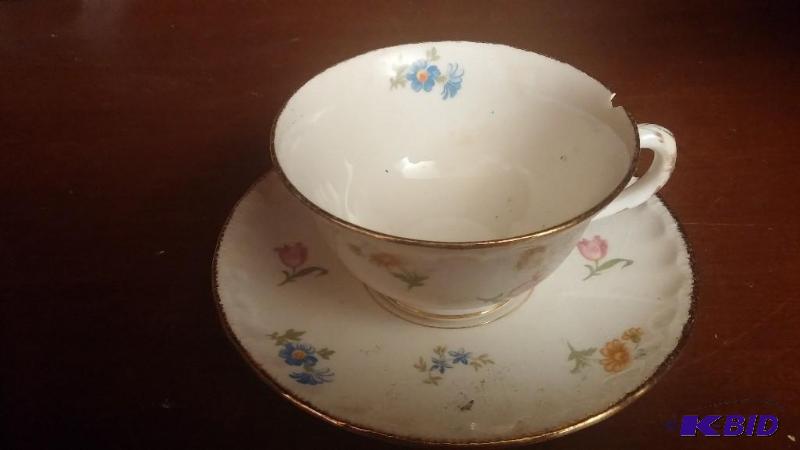 Vintage white china tea cup and saucer...