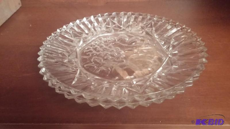 2 Vintage clear glass saucers...