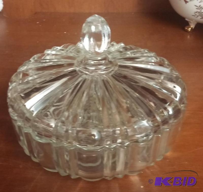 Vintage glass candy dish...