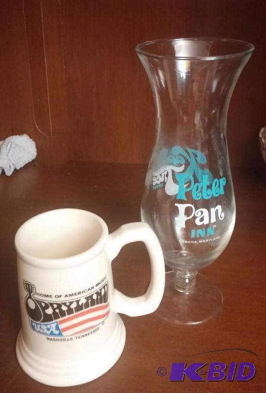 Opryland mug and peter pan Urbana md vase...