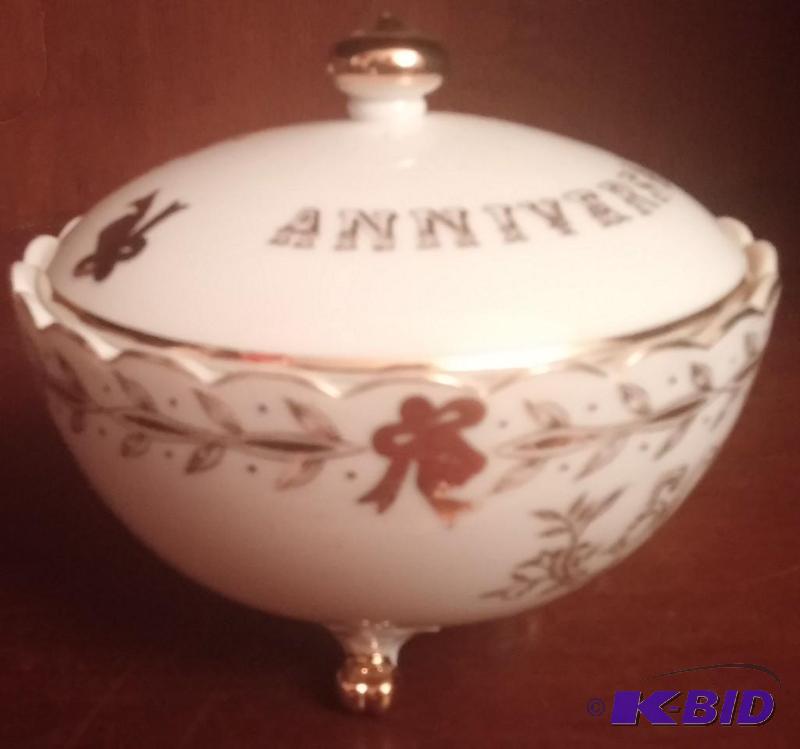 Cefton china white and gold 50th anniversary ...