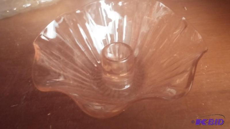Pink Depression Glass Candle Holder...