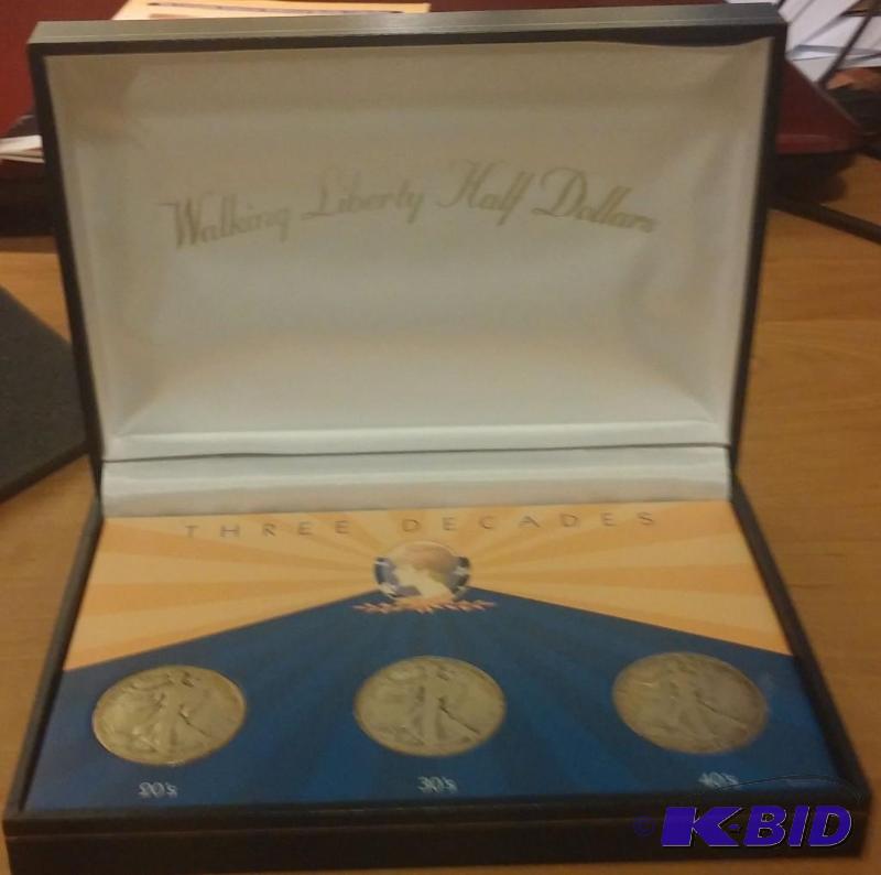 Three Decades Liberty Walking Half Dollar Sil...