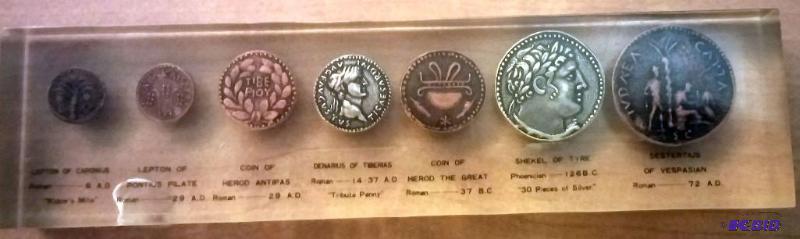Resin block with ancient coins, no COA, unkno...