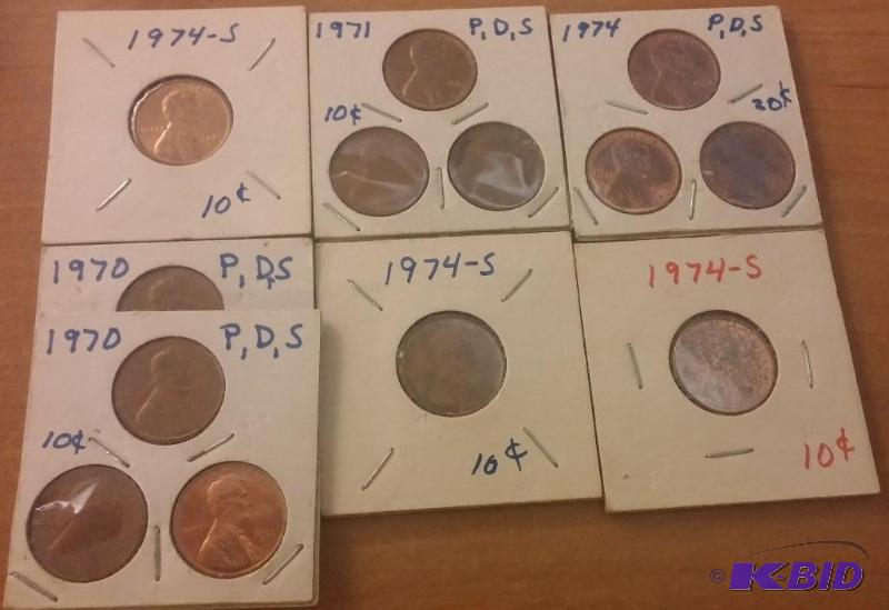 1970s carded pennies...