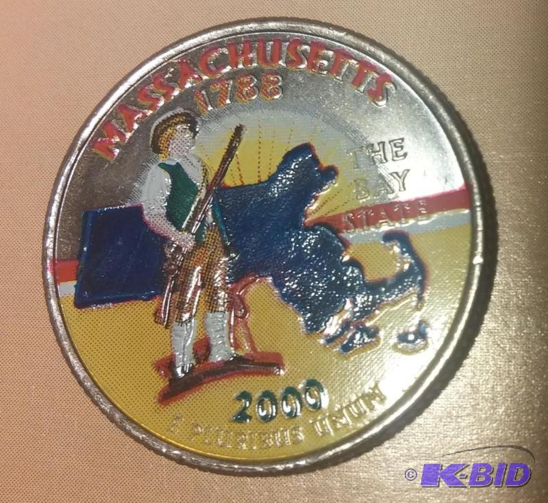 1999 Massachusetts Colorized State Quarter...