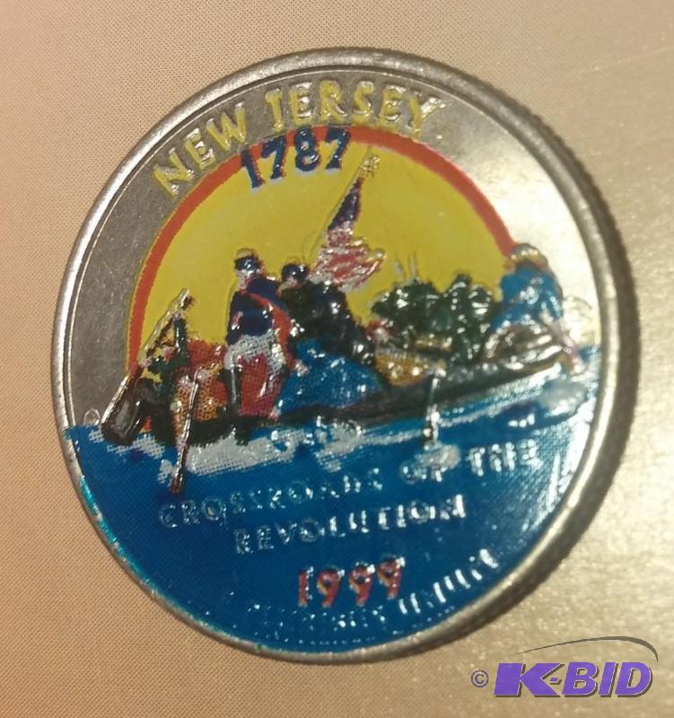 1999 New Jersey Colorized State Quarter...